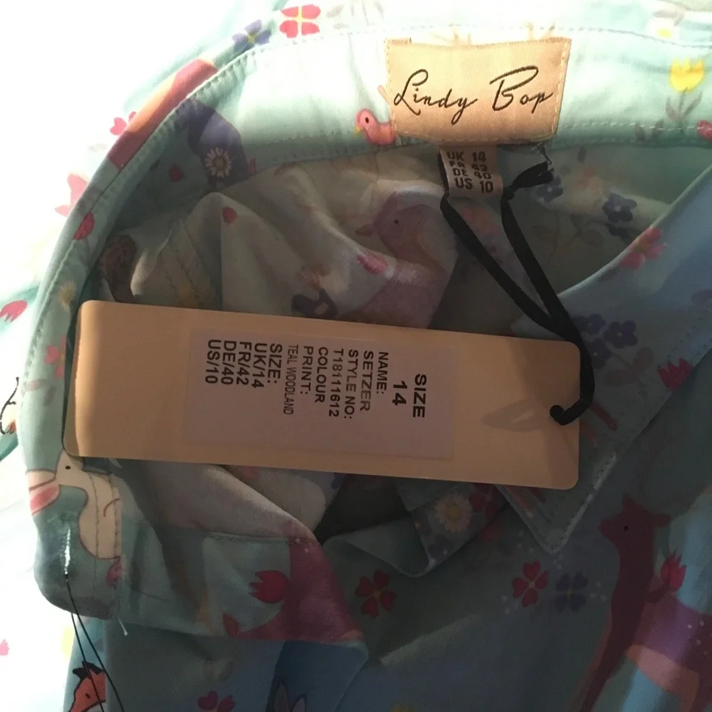 NWT Teal Woodland Top - Picture 5 of 5